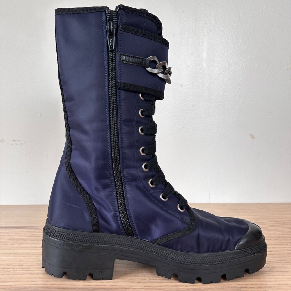 Madison Maison x Palladium Ranger Boot Women Sz 6 Vegan Navy RARE 90's $495 - Picture 5 of 15